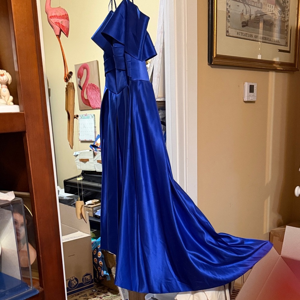 New! Elegant Royal Blue High Low Dress